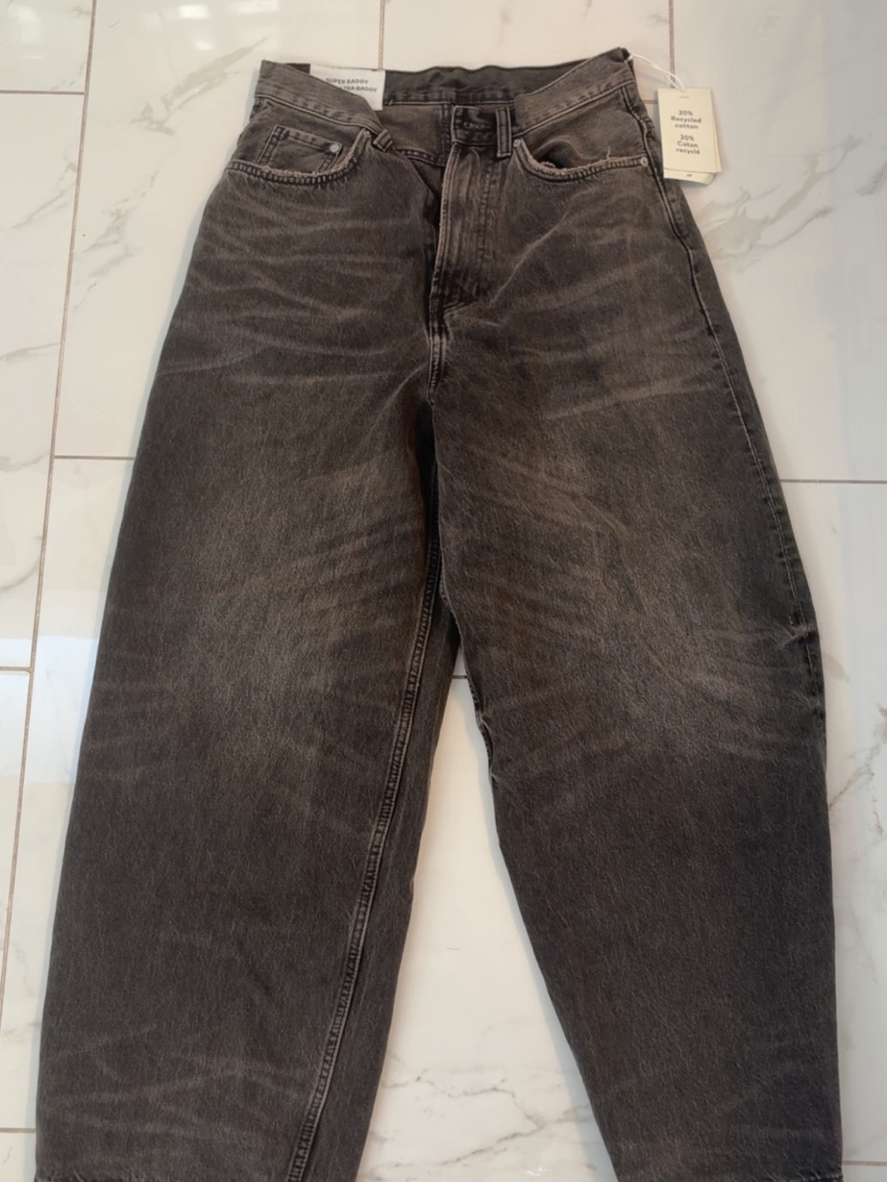 Men's Washed Black Relaxed Fit Jeans 28/32